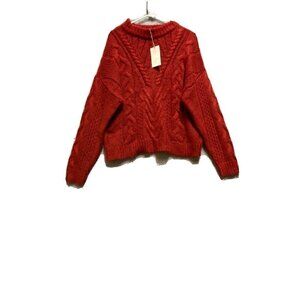 A New Day Womens XS  Pullover Long Sleeve Sweater Red New